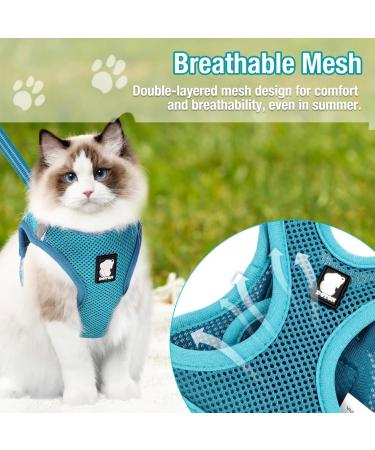 Adjustable Breakproof Cat Dishes with Leash - Soft & Durable for Cats Small Dogs & Rabbits - 1.35m Leash Included - Buy Online on GoSupps.com