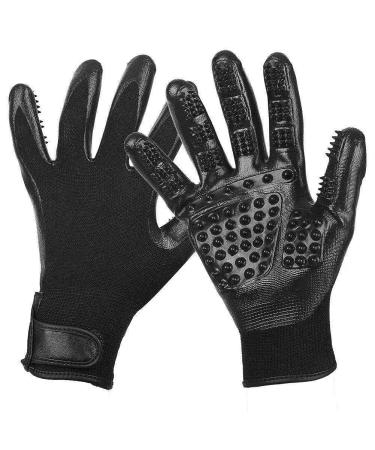 Happy Fox Pet Grooming Gloves Pet Massage Brush Gloves For Cats Dogs Horses Depilation Combing Massage Pet Artifact#1 (Black) - Buy Online on GoSupps.com