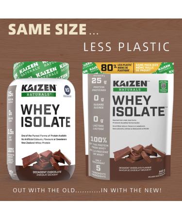 Kaizen Naturals Whey Isolate Decadent Chocolate 840g Pouch Chocolate 28 Servings (Pack of 1) - Buy Online on GoSupps.com