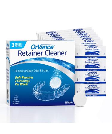 OrVance Retainer Cleaner Tablets - 6 Month Supply | Eliminates Odors, Stains, and Plaque | For Invisalign, Mouth/Night Guards, and Dental Appliances | 56 Tablets - Buy Online on GoSupps.com
