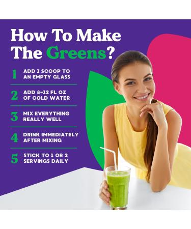 Blossom Nutrition Greens Powder: Probiotic & Digestive Enzyme Mix for Women - Bloating Relief & Superfoods - Licorice Root - 30 Days - Buy Online on GoSupps.com