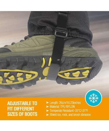 QTECLOR Waterproof Leg Gaiters for Outdoor Activities - Black Medium - Buy Online on GoSupps.com