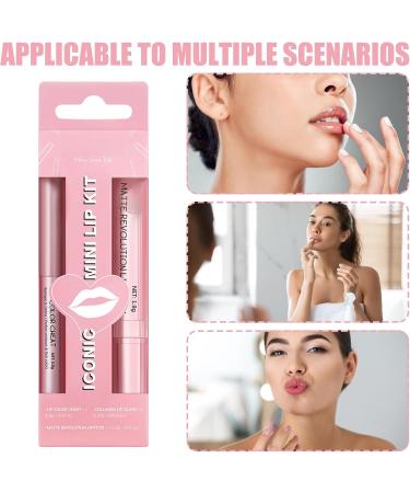  Jingmiger Lip Pencil and Lipstick Set - Pigmented - Glossy - For Women and Girls - Everyday Beauty Evening Travel Dates - Buy Online on GoSupps.com