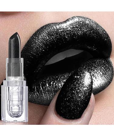 Waterproof black lipstick Gothic waterproof gloss - Long-lasting black lip gloss for parties outdoor events festive occasions everyday wear evenings out - Buy Online on GoSupps.com
