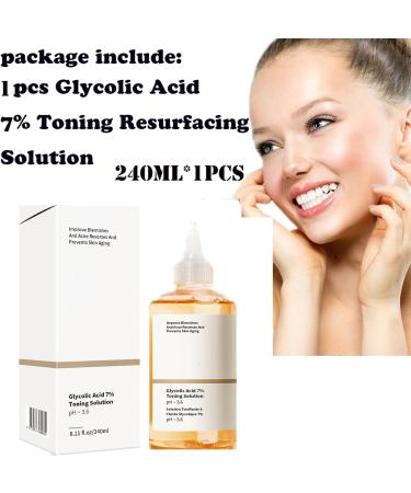 Mikabila 240ml Glycolic Acid 7% Toning Resurfacing Solution Glycolic Acid Toner Moisturize & Strengthen Skin Glycolic Sour 7% Toner Hydrating Toner Rejuvenate Moisturize & Strengthen Your Skin - Buy Online on GoSupps.com