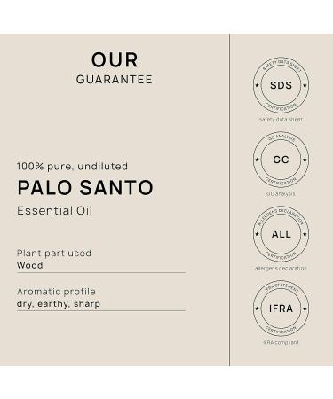 Palo Santo Essential Oil 10 mL - Undiluted Candle Scent for DIY Candlemaking - Safe for Skin - 0.33 Fl Oz (Pack of 1) - Buy Online on GoSupps.com