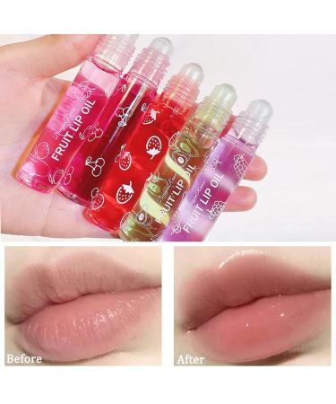 Aaiffey Hydrating Plumping Lip Oil Fruit-Flavored Roll-on Lip Balm Kit - 4pcs - Buy Online on GoSupps.com