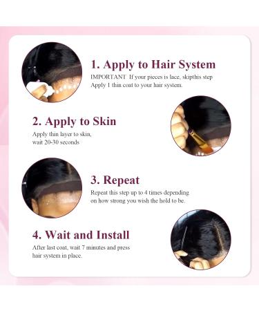 Guegine Wig Glue Bold Hold Lace Glue Lace Glue Bold Hold Lace Glue Wig Glue Lace Front Comes with 1 PCS of Clear Spoon for Lace Wigs Wigs Wigs Easy to Apply Quick Drying Waterproof - Buy Online on GoSupps.com