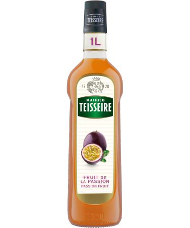 Passion Fruit Syrup Mathieu Teisseire for drinks lemonades iced teas sodas shakes cocktails with