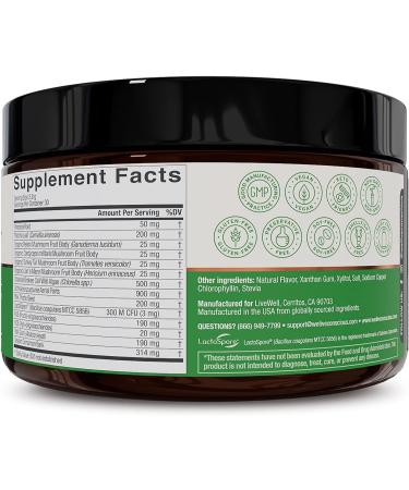 LiveWell Beyond Greens Superfood Powder - Matcha Flavor with Chlorella, Echinacea, Probiotics | Immune Support & Energy Boost - 30 Servings x 2 (4 oz) - Buy Online on GoSupps.com