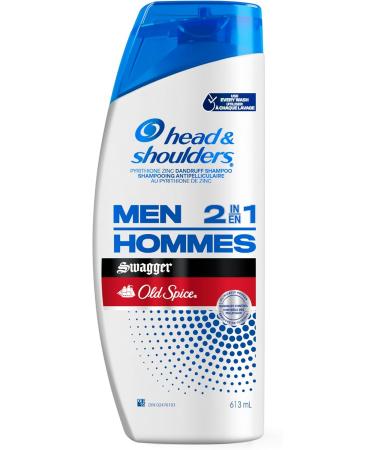 Head and Shoulders Mens 2 in 1 Dandruff Shampoo and Conditioner Anti-Dandruff Treatment Old Spice Swagger for Daily Use Paraben Free 613 mL - Buy Online on GoSupps.com