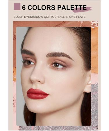 Highlight Brightening Makeup disk - highlight blush eye shadow nose Shadow MATTE BRILLANT 6 colors multi-use flake contour Makeup disk (C01) - Buy Online on GoSupps.com