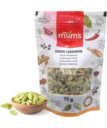Mum's Premium Green Cardamom Pods 75g - Exquisite Quality for Culinary Delights - Buy Online on GoSupps.com