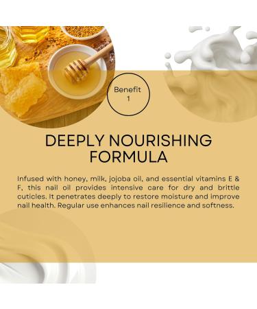 SNB Huile pour ongles professionnelle avec miel et lait 15 ml Huile nourrissante pour ongles et cuticules avec huile de jojoba vitamines E et F Pour cuticules souples et ongles soign s | Id al - Buy Online on GoSupps.com