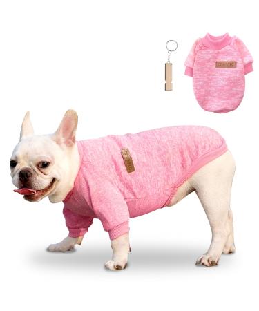 Dog sweater Small dogs set warm dogs sweater with pipe classic dog sweater warm puppy clothing dog sweater pet sweater for small and medium -sized dogs (pink XS) XS Rosa