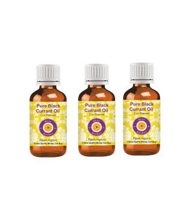 DEve Herbes pure black currant oil (ribes nigrum) natural therapeutic quality cold -pressed (pack of three) 100ml x 3 (10 oz)