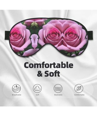 Red Rose Flower Print Double-Sided Eye Mask | Soft & Light Blocking for Better Sleep - International Shipping - Buy Online on GoSupps.com