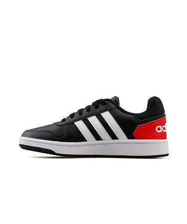 adidas Unisex Kids Hoops 2.0 K Fitness Shoes 38 2/3 EU Cblack Ftwwht Vivred