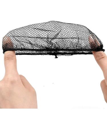 20 Pcs Black Elastic Hair Nets for Women - Reusable Invisible Mesh Bun Caps for Dance, Ballet, Catering - Hair Fixing Wig Accessories - Buy Online on GoSupps.com