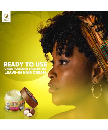 Leave-in Cream with African Chebe Powder & Shea Butter | Hair Growth Conditioner for Dry & Damaged Hair (12.7 OZ - Buy Online on GoSupps.com