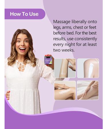 Natural Topical Magnesium Cream for Sleep Nighttime Magnesium Lotion for Pain and Leg Cramps Muscle Relaxation Calm Deep Hydration for Skin Care-Lavender 1-Lavender - Buy Online on GoSupps.com