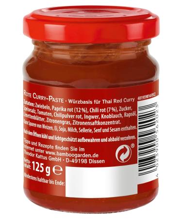 Buy Bamboo Garden Red Curry Paste - 125g | Natural Ingredients & Spicy Thai Curry Essentials - International Shipping Available - Buy Online on GoSupps.com