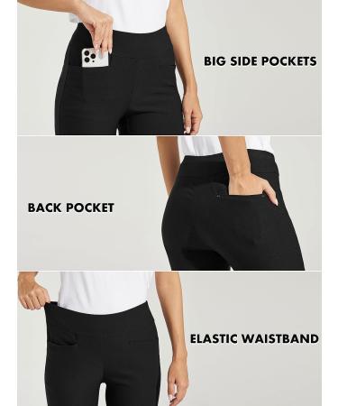 Willit Women's Stretch Golf Pants - Quick Dry, Tummy Control, Black, Large - Buy Online on GoSupps.com