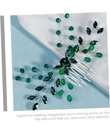 Beaupretty Girl Headpiece bridal headpiece hair jewels for women green hair bridal hair hair for girls hair gems for women bride rhinestones Bridal Hair Accessory - Buy Online on GoSupps.com