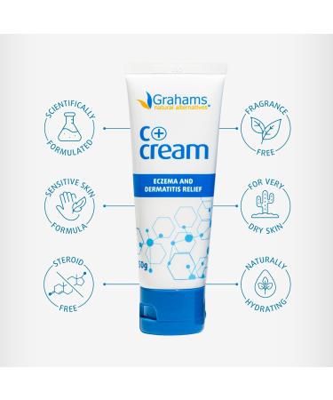 Grahams Natural Face & Body Eczema Cream Set - C+ Eczema Lotion (1.76oz) + Face & Eyelid Cream (1.76 oz) - Buy Online on GoSupps.com