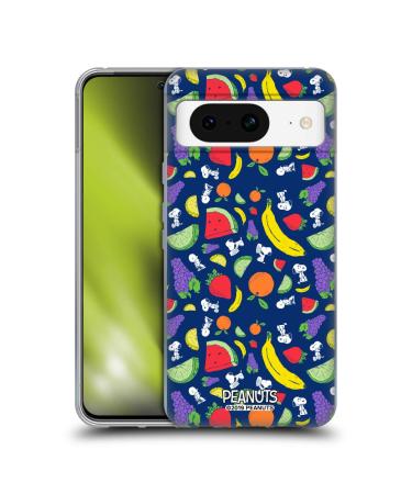 Head Case Designs Officially Licensed Peanuts Fruits and Snoopy Naturally Sweet Soft Gel Case Compatible With Google Pixel 8 Google Pixel 8 Fruits and Snoopy