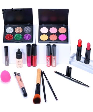 All-In-One Makeup Kit 16 Pcs Complete Makeup Gift Set Full Kit Combination with Eyeshadow Blush Lipstick Concealer etc Essential Starter Bundle for Women Pro Multi-purpose Beauty Cosmetic Set#10 KIT009 - Buy Online on GoSupps.com