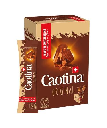 Caotina Original Drinking Chocolate Sticks - Swiss Cocoa Powder for Hot Chocolate - Sustainable & Certified - 8 Pack (10 Sticks per Pack) | International Shipping - Buy Online on GoSupps.com