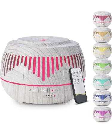 500ml Ultrasonic Aromatherapy Diffuser & Humidifier - Remote Controlled for Large Rooms - Cool Mist Vaporizer for Bedroom & Home - White/Black/White - Buy Online on GoSupps.com