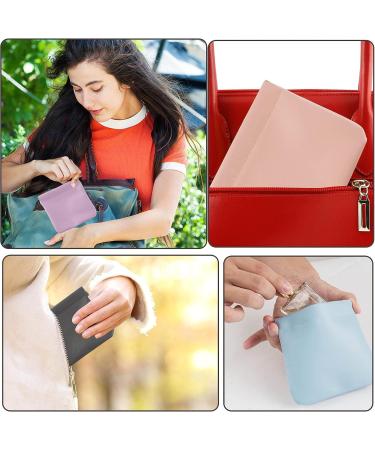 CANIPHA 4pcs Lambskin Pocket Cosmetic Bag - Waterproof Portable Self-closing Mini Makeup Pouch for Women - Ideal for Travel Storage of Cosmetics, Headphones, and Jewelry - Buy Online on GoSupps.com