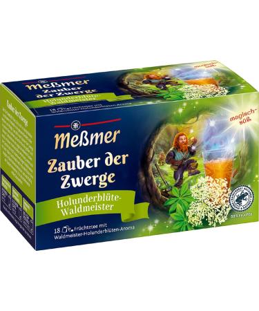 Meßmer Magic of the Dwarves | Elderflower-Woodruff | 18 tea bags | Vegan | Gluten-free | Lactose-free Magic of the Dwarves 18 tea bags - Buy Online on GoSupps.com