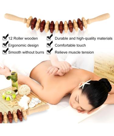 Premium AUSYIWI Wood Fascia Roller - Muscle Relaxation & Body Shaping for Neck Legs & Back - Buy Online on GoSupps.com