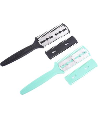 Fine Lines - Hair Razor Comb Pack of 2 | Double Sided Hair Cutting Comb Split End Remover | Thinning Comb for Professional Use - Buy Online on GoSupps.com