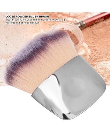 Loose Powder Brush Flat Arched Soft Fibe Mini Makeup Brush for Foundation Face Powder Blush Contour Bronzer(Silver) - Buy Online on GoSupps.com