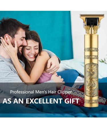 Men's T-Blade Hair Clippers: Electric Beard Trimmer & Cordless Grooming Kit - USB Rechargeable - Bronze Finish - Buy Online on GoSupps.com