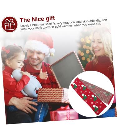 Elegant Subsofan Winter Scarf for Women | Red Christmas Scarf | Holiday Gift for Children | 124x19cm - Buy Online on GoSupps.com
