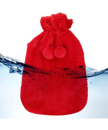 Voiakiu 2L Heat Bottle Covers - Ultra-High Plush Fur - Winter Warmer for Women & Children - Red | International Shipping Available - Buy Online on GoSupps.com