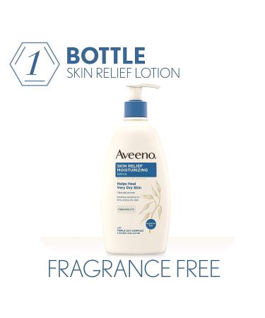 Aveeno Skin Relief Fragrance-Free Moisturizing Lotion - 18 fl. oz - Buy Online on GoSupps.com