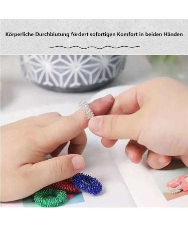 32PC Acupressure Massage Rings - Finger Spiky Sensory Rings for Adults & Kids | Pain Relief & Relaxation - Buy Online on GoSupps.com