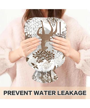 Buy Naanle Forest Animals Deer Heat Bottle | 1L Transparent Hot Water Bottle for Pain Relief - Heat & Cold Therapy for Bed Hands Feet - Buy Online on GoSupps.com