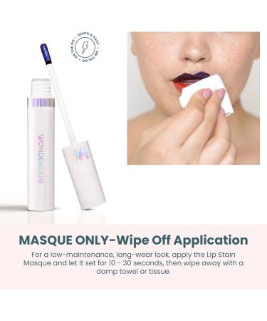 Wonderskin Wonder Blading Lip Stain Masque - Long Lasting Nude Lip Tint Transfer-Proof Pink Lip Makeup | XOXO Stain & Go - Buy Online on GoSupps.com