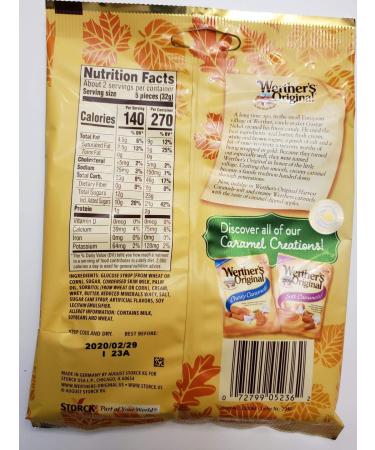 Werther's Original Harvest Caramels - Limited Edition Caramel Apple Soft Caramels (2 Pack 2.22 oz) - International Shipping Available - Buy Online on GoSupps.com