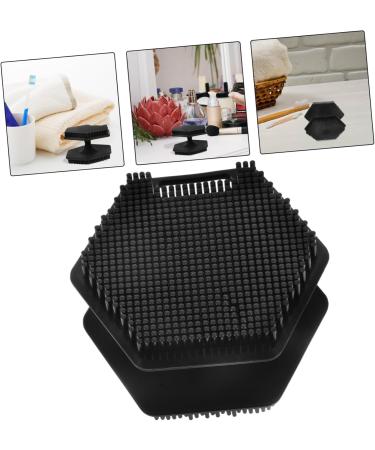 DOITOOL Face Brush Pores Cleaner Oily Skin Face Scrub Scrubber Face Wash Brush Face Cleansing Brush for Blackhead Double Head Cleaning Brush Makeup Brush Beard Brush Washbasin 6.50X6.50X4.00CM Black - Buy Online on GoSupps.com