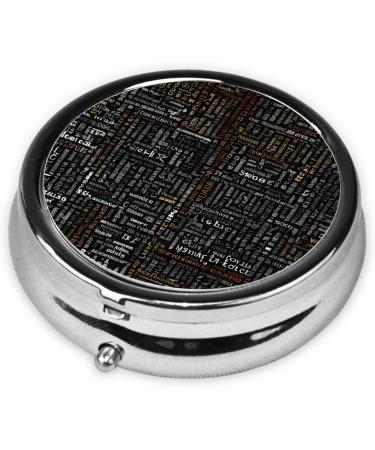 Portable Programmer Code Printed Mini Round Pill Box - 3 Compartment Organizer for Travel Home & Office - Buy Online on GoSupps.com