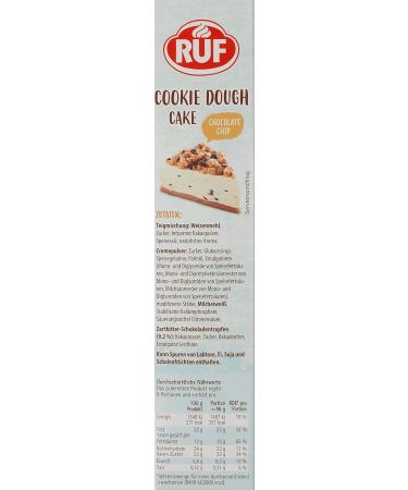 RUF Cookie Dough Cake - No Bake Cream Cheese & Chocolate Chips Includes Cake Tin 325g - Buy Online on GoSupps.com