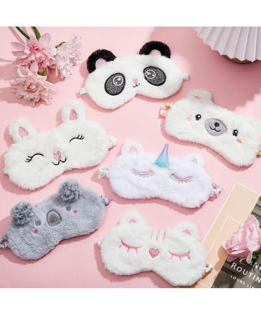 6 Pcs Kids Unicorn Sleep Mask Set - Soft Plush Blindfold for Girls - Ideal for Travel, Nap & Night Sleep - Buy Online on GoSupps.com
